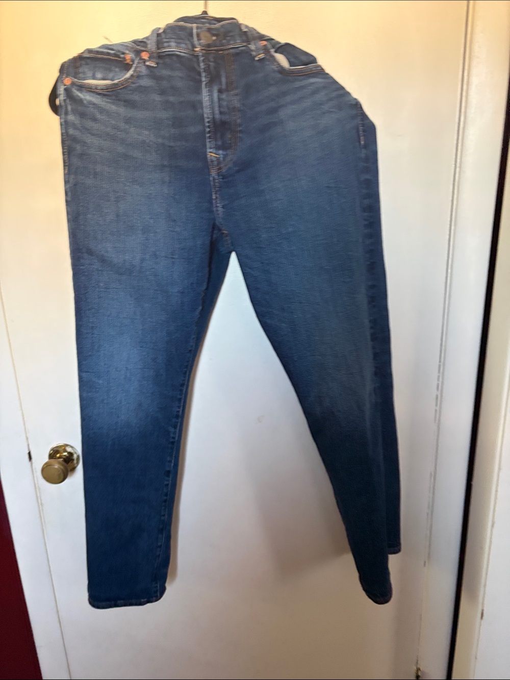 American Eagle Outfitters Men's Dark Blue Relaxed Jeans
